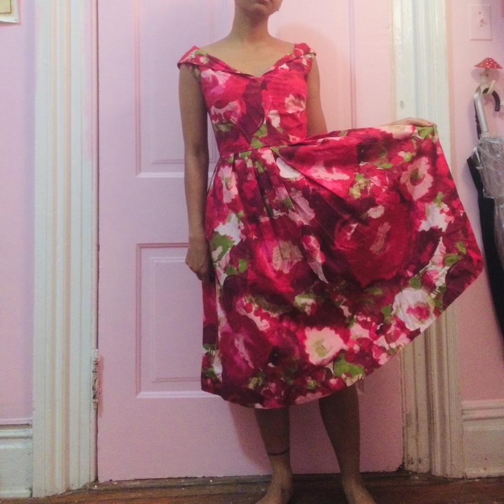 Magenta Floral Dress